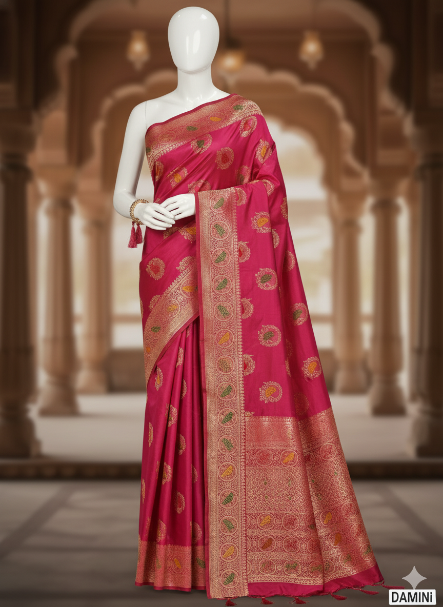 ProductExquisite Damini Silk Saree - A Timeless Blend of Tradition and Elegance