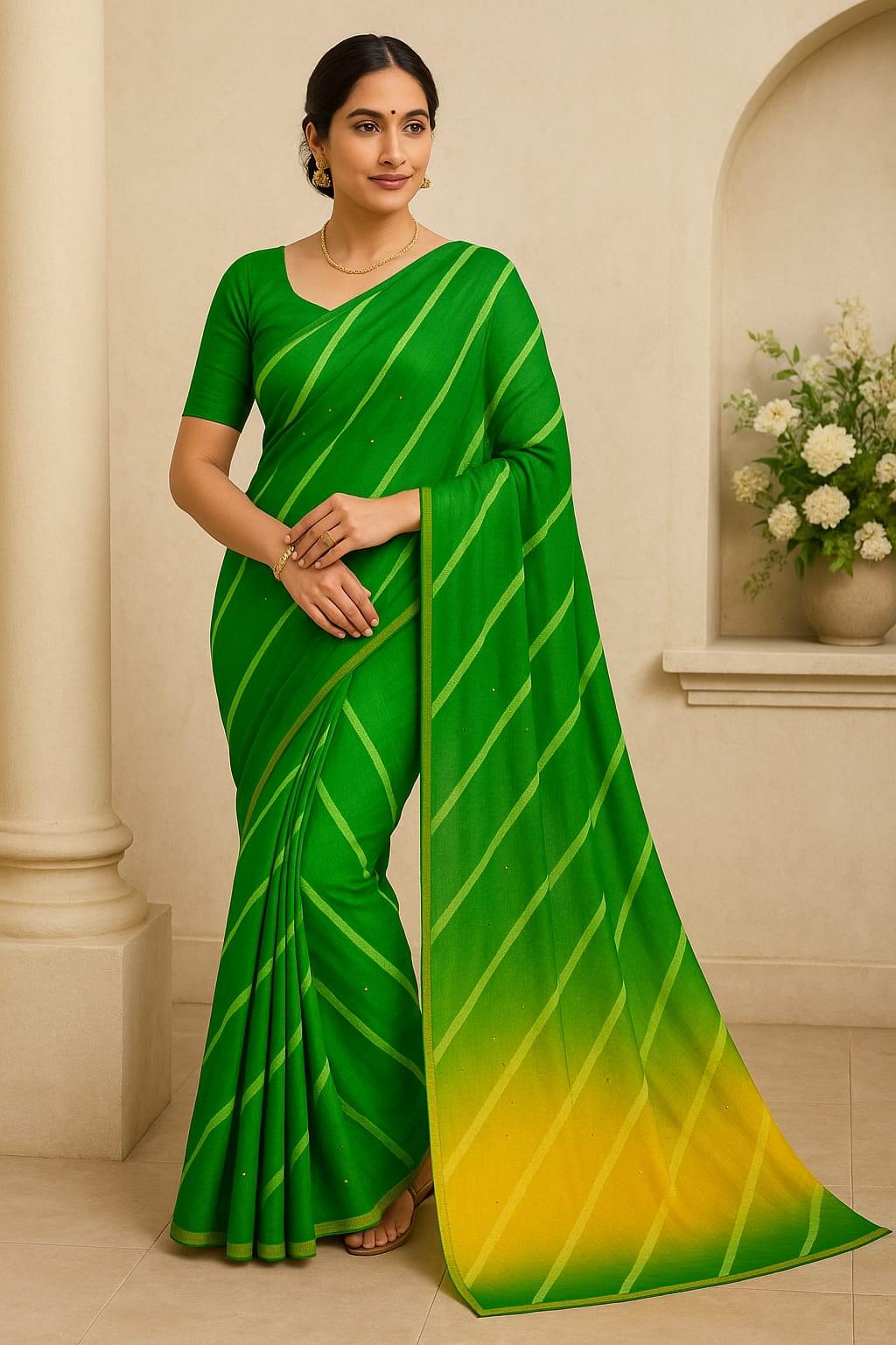 Green Fashionable Saree