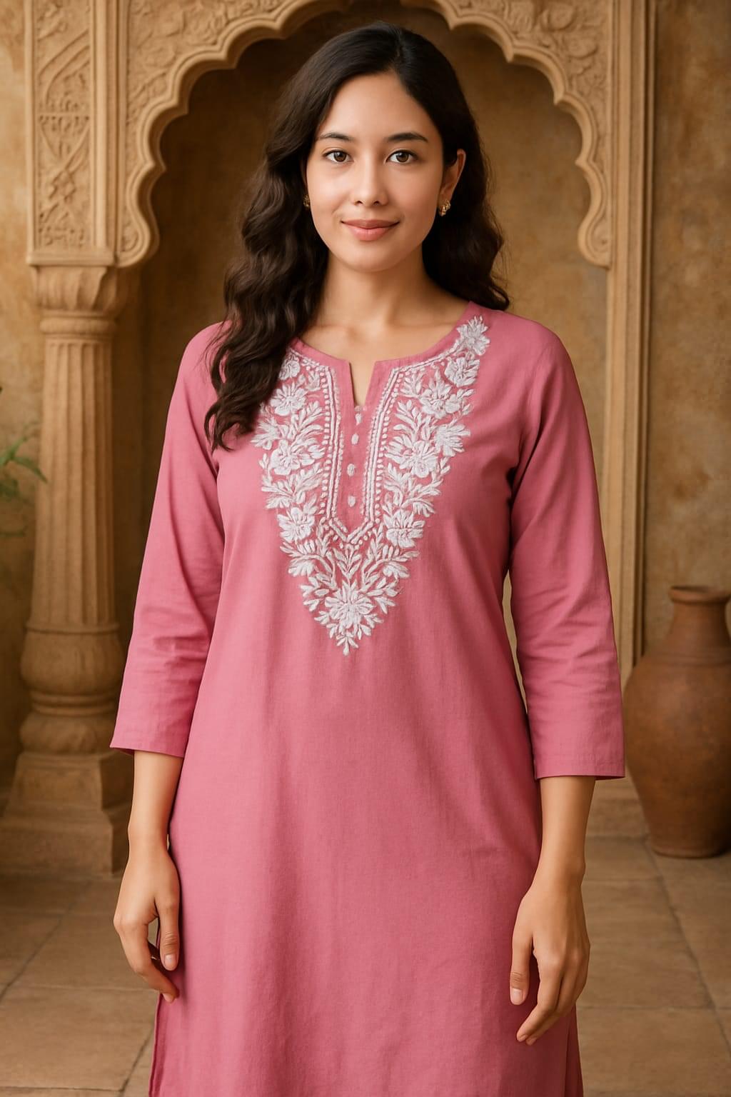 Pink Preety Kurta